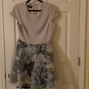 Women’ grey chiffon layered dress